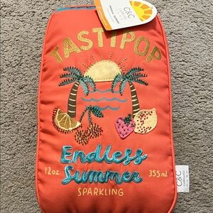 C & C Vibrant Orange Tropical Accent Pillow